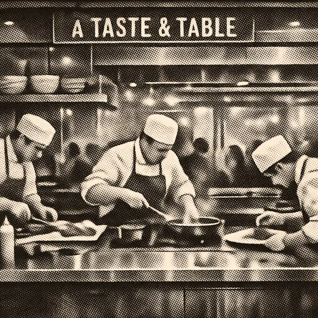 A Taste & Tablle nyitott konyhája, ahol a szakácsok friss alapanyagokból készítik az ételeket